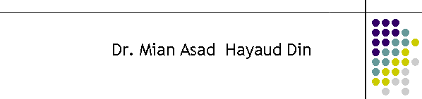 Dr. Mian Asad  Hayaud Din